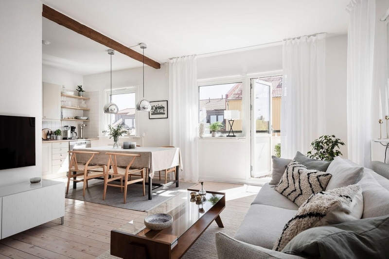 
                                Дизайн кухни-гостиной: особенности зонирования, примеры планировок и 118 фото в разных стилях                            