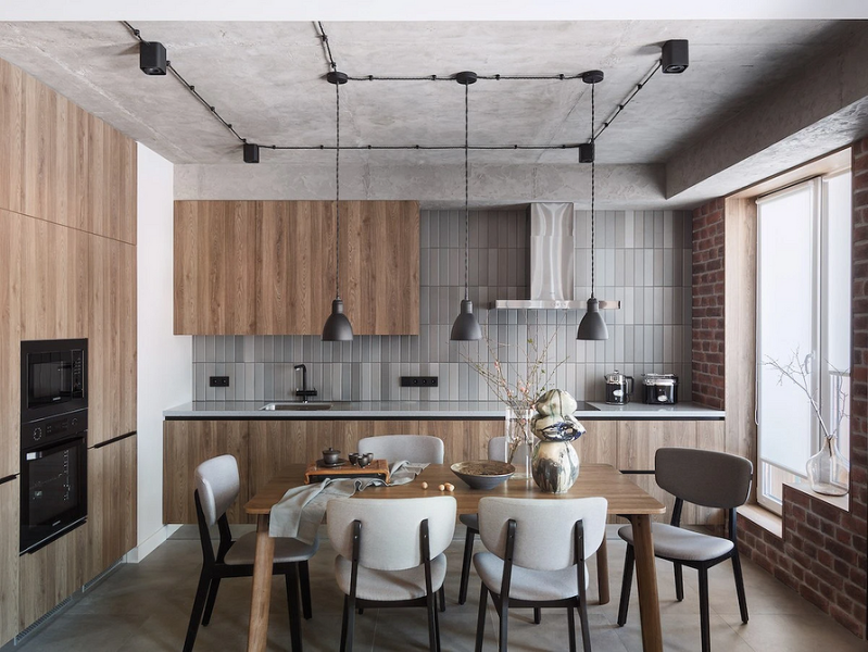 
                                Дизайн кухни-гостиной: особенности зонирования, примеры планировок и 118 фото в разных стилях                            