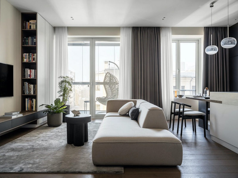 
                                Дизайн кухни-гостиной: особенности зонирования, примеры планировок и 118 фото в разных стилях                            