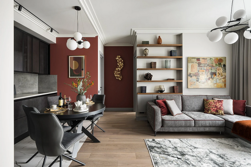 
                                Дизайн кухни-гостиной: особенности зонирования, примеры планировок и 118 фото в разных стилях                            