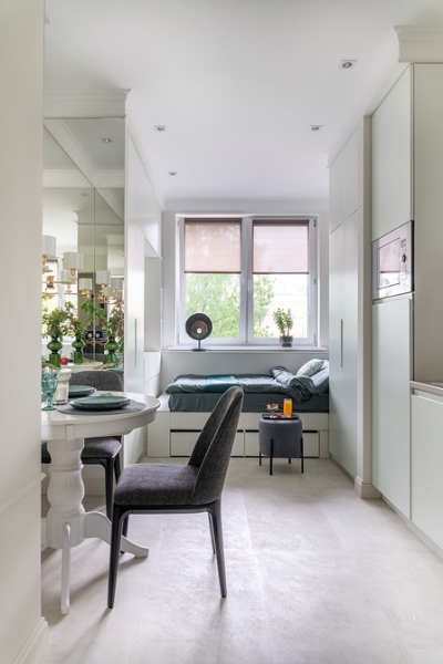 Как жить на 19 кв. м? Пример очень маленькой студии, где уместили все нужное