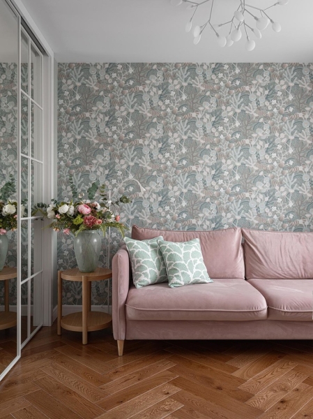 Красочная квартира 67,5 м² в стиле современной классики