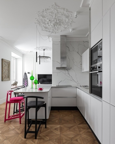 Квартира 140 м² с элементами французской классики