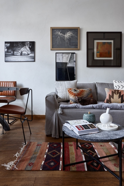 Квартира 73 м² в скандинавском стиле с элементами лофта