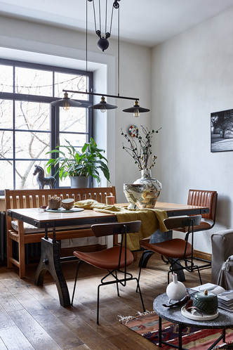 Квартира 73 м² в скандинавском стиле с элементами лофта