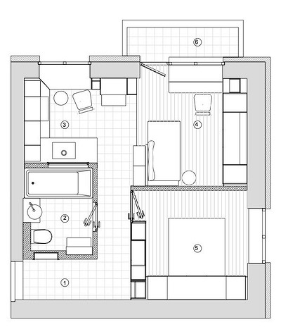 Самая функциональная хрущевка! Квартира 29 кв.м, в которой есть все (фото до и после)