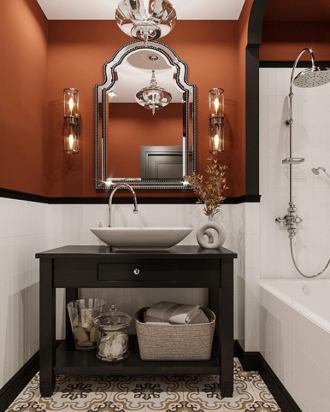 Сочетание плитки в ванной: как скомбинировать разные цвета и фактуры для гармоничного интерьера (97 фото)