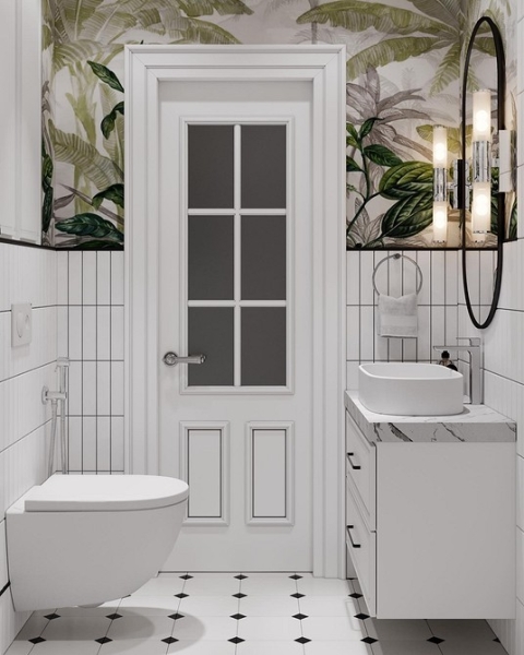 Сочетание плитки в ванной: как скомбинировать разные цвета и фактуры для гармоничного интерьера (97 фото)