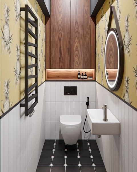 Сочетание плитки в ванной: как скомбинировать разные цвета и фактуры для гармоничного интерьера (97 фото)