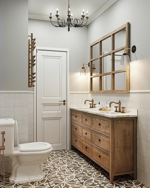 Сочетание плитки в ванной: как скомбинировать разные цвета и фактуры для гармоничного интерьера (97 фото)