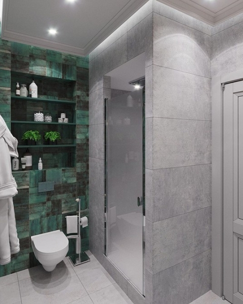 Сочетание плитки в ванной: как скомбинировать разные цвета и фактуры для гармоничного интерьера (97 фото)