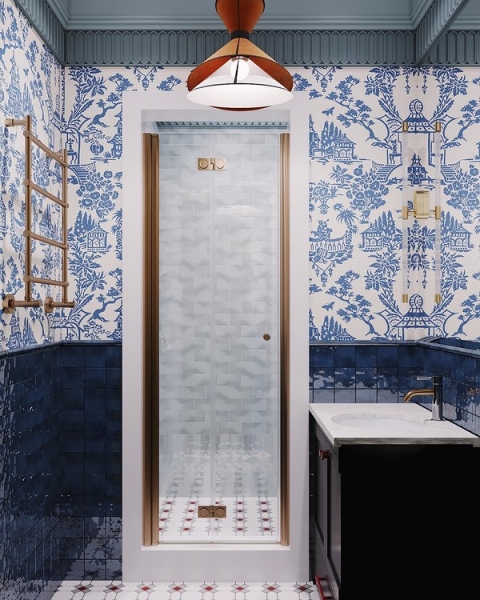 Сочетание плитки в ванной: как скомбинировать разные цвета и фактуры для гармоничного интерьера (97 фото)