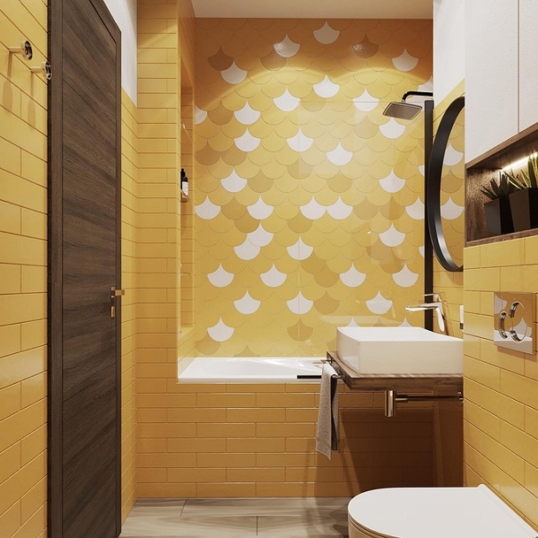 Сочетание плитки в ванной: как скомбинировать разные цвета и фактуры для гармоничного интерьера (97 фото)