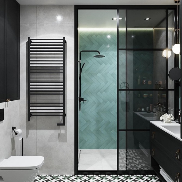 Сочетание плитки в ванной: как скомбинировать разные цвета и фактуры для гармоничного интерьера (97 фото)