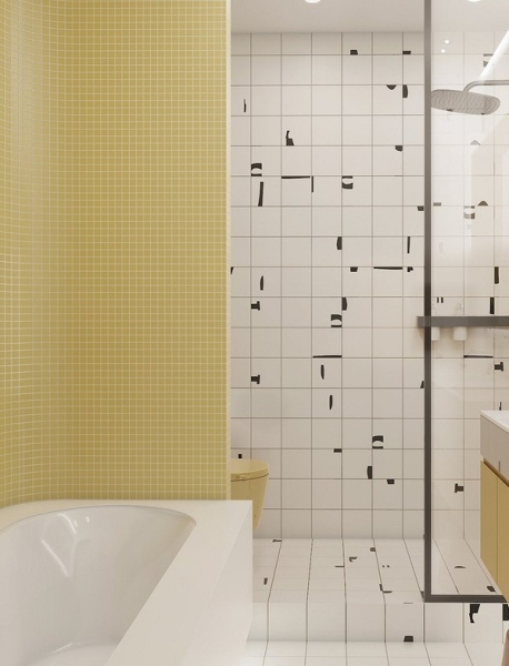 Сочетание плитки в ванной: как скомбинировать разные цвета и фактуры для гармоничного интерьера (97 фото)