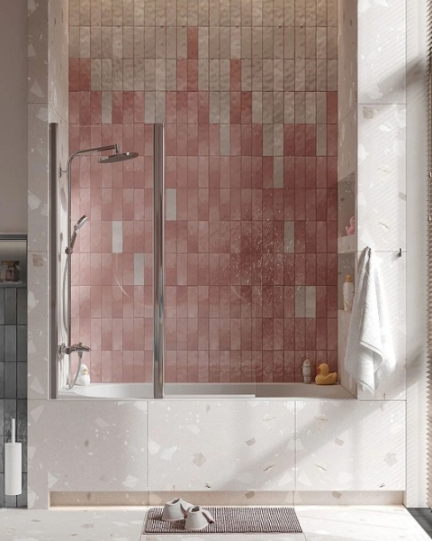 Сочетание плитки в ванной: как скомбинировать разные цвета и фактуры для гармоничного интерьера (97 фото)