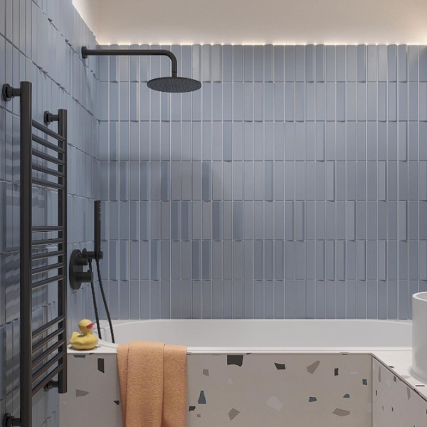 Сочетание плитки в ванной: как скомбинировать разные цвета и фактуры для гармоничного интерьера (97 фото)