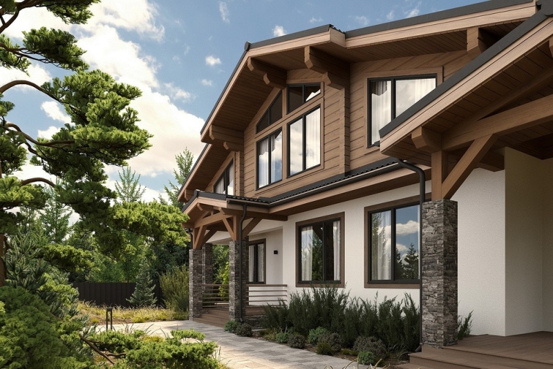 
                                Дом с мансардой: плюсы и минусы, важные нюансы, 5 готовых проектов профи, 108 фото                            