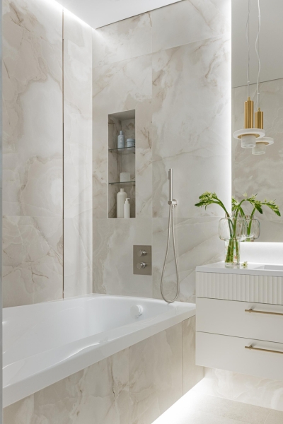 Квартира 104 м² в бежевых тонах в Челябинске