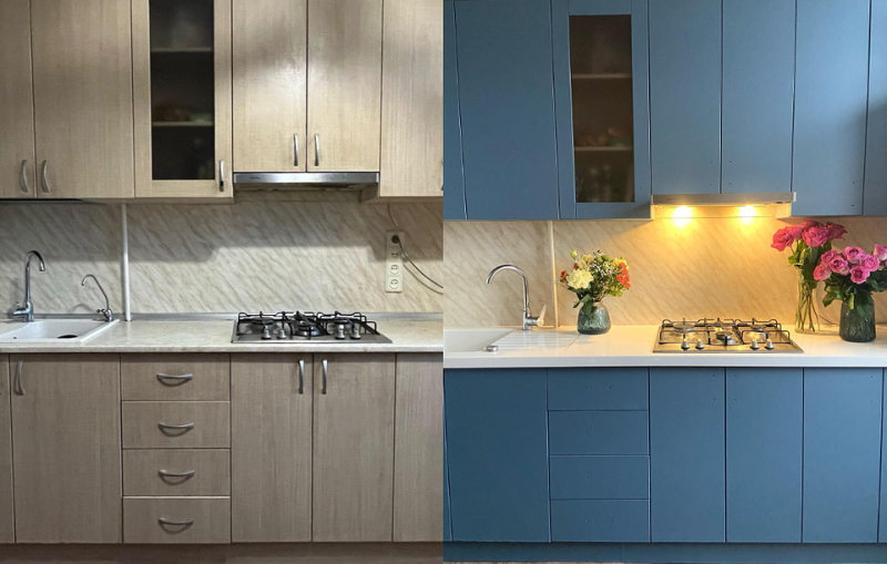 
                                Не тратьтесь на новую кухню! 7 вау-примеров, когда мебель перекрасили (фото до и после)                            