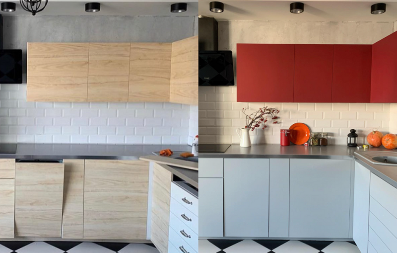 
                                Не тратьтесь на новую кухню! 7 вау-примеров, когда мебель перекрасили (фото до и после)                            