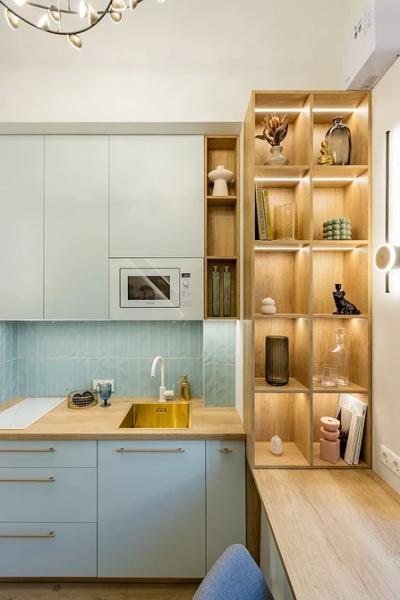 7 интересных решений для маленькой кухни из проектов профи