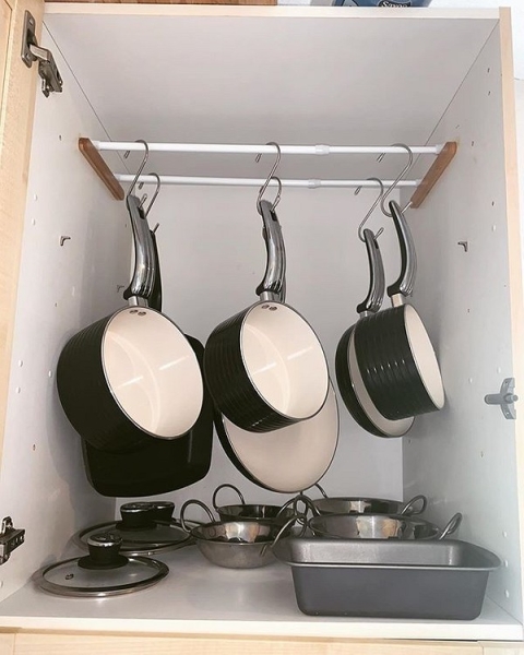 8 удачных и доступных примеров хранения сковородок (никакого беспорядка)