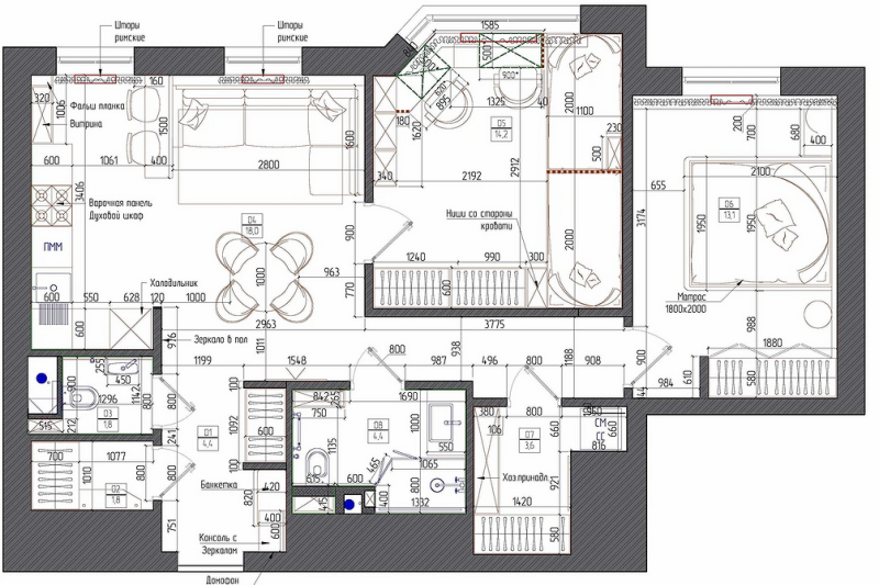 Двушка на четверых (и даже больше!): 5 классных примеров планировки