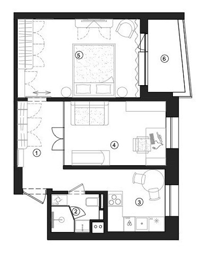 Это До и После приведет вас в восторг! Двушка 46 кв. м с маленькой кухней в панельке 1976 года