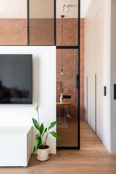 Функциональная однушка 40 кв. м: кухня-ниша вместо гардеробной, гостиная и спальня. Здесь есть все!