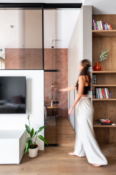 Функциональная однушка 40 кв. м: кухня-ниша вместо гардеробной, гостиная и спальня. Здесь есть все!