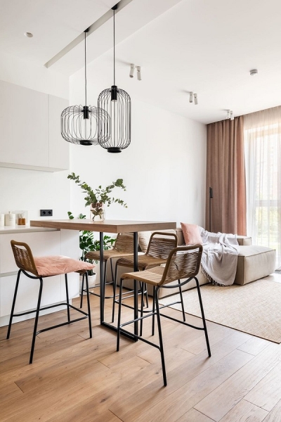 Функциональная однушка 40 кв. м: кухня-ниша вместо гардеробной, гостиная и спальня. Здесь есть все!