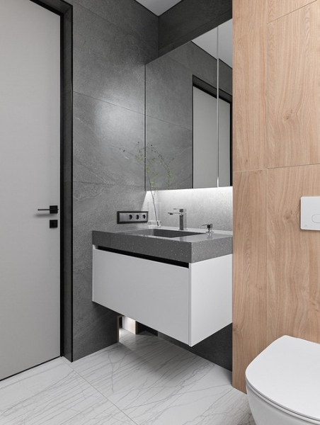 Кухня и кабинет в шкафу, двери для кота и много других классных идей! Квартира 66 кв. м для семьи