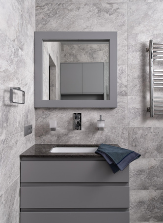 Квартира 108 м² в серых тонах в Москве