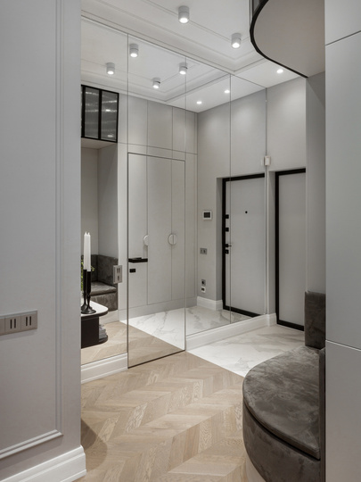 Маленькая монохромная квартира 47 м² в Минске