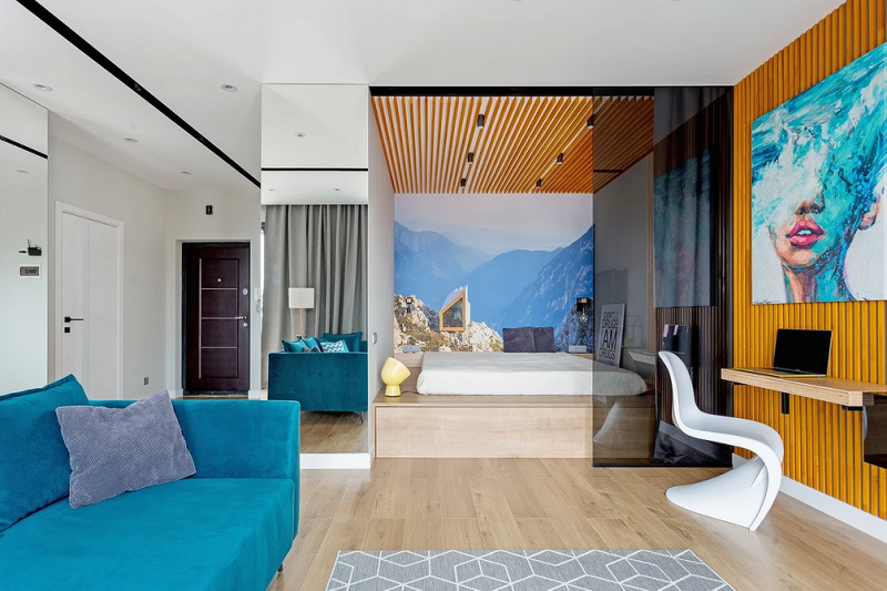 
                                Однокомнатная квартира для семьи с ребенком: идеи обустройства, планировки, примеры проектов (73 фото)                            