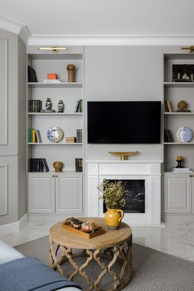 
                                Шкаф под телевизор в зал: тренды, виды, советы по выбору и 78 фото разных моделей                            