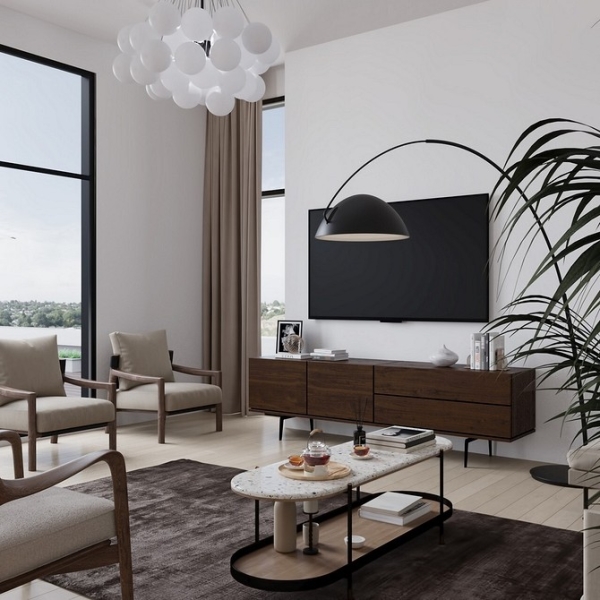 
                                Шкаф под телевизор в зал: тренды, виды, советы по выбору и 78 фото разных моделей                            