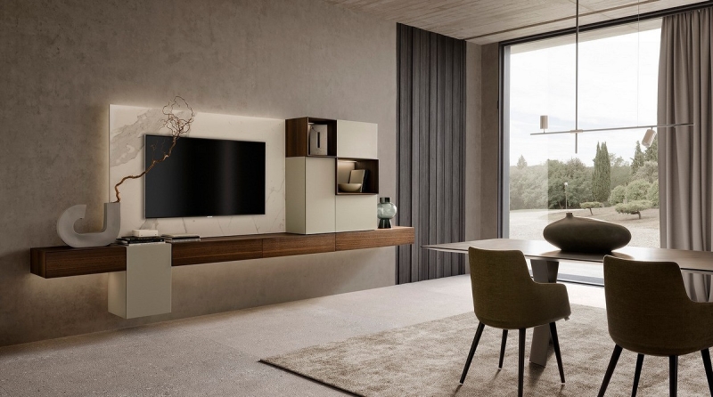 
                                Шкаф под телевизор в зал: тренды, виды, советы по выбору и 78 фото разных моделей                            