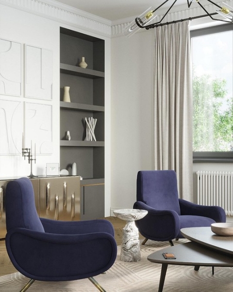 
                                Дизайн гостиной-2024: 9 главных трендов и 92 фото модных интерьеров                            