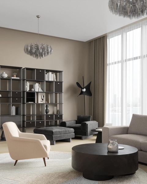 
                                Дизайн гостиной-2024: 9 главных трендов и 92 фото модных интерьеров                            