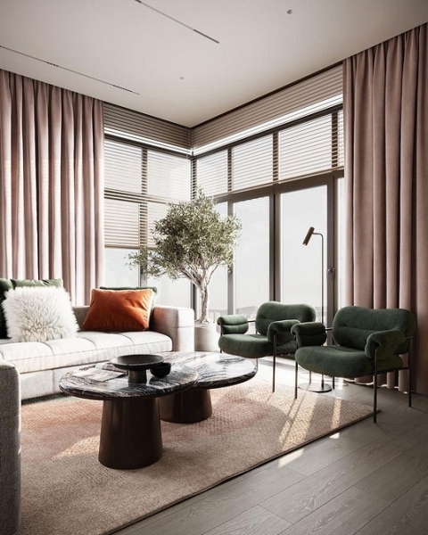 
                                Дизайн гостиной-2024: 9 главных трендов и 92 фото модных интерьеров                            