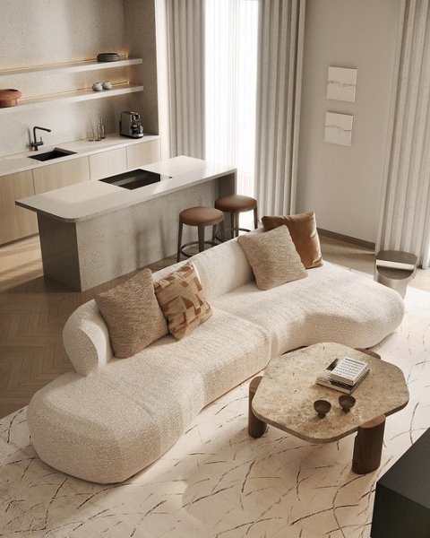 
                                Дизайн гостиной-2024: 9 главных трендов и 92 фото модных интерьеров                            