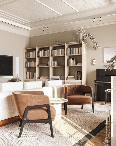 
                                Дизайн гостиной-2024: 9 главных трендов и 92 фото модных интерьеров                            