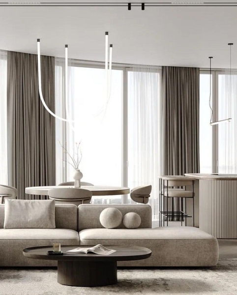 
                                Дизайн гостиной-2024: 9 главных трендов и 92 фото модных интерьеров                            