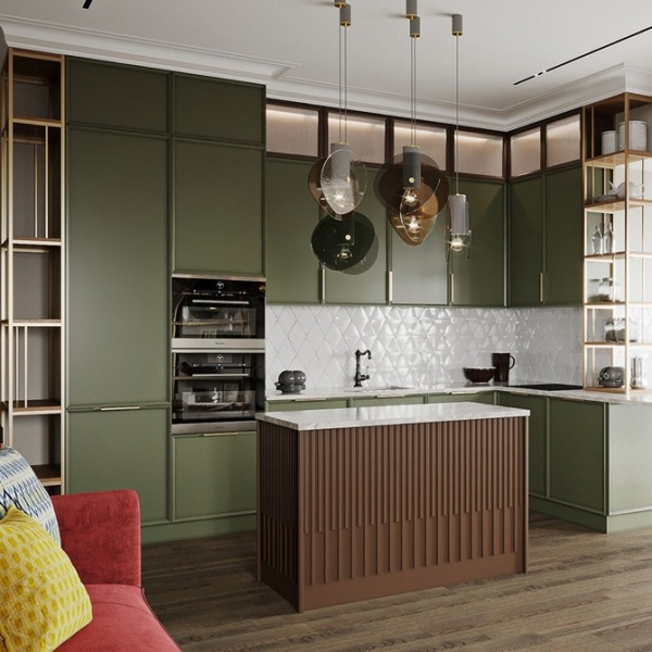 Дизайн кухни-2024: 9 главных трендов в оформлении и планировке (103 фото)