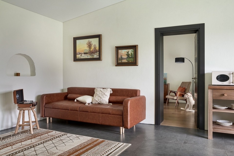 Как в современной деревне! Гостевой дом 66 кв. м с баней, где заказчиком выступила дизайнер