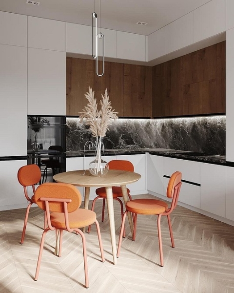 Коричневый в интерьере: варианты применения и 10 лучших цветов-компаньонов (137 фото)