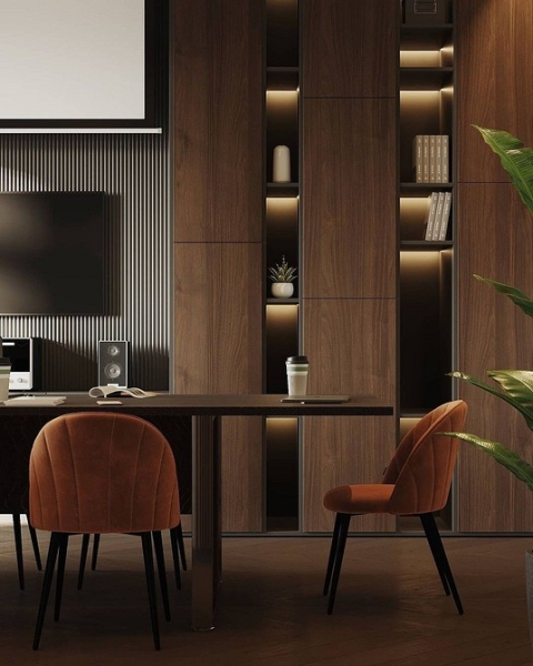 Коричневый в интерьере: варианты применения и 10 лучших цветов-компаньонов (137 фото)