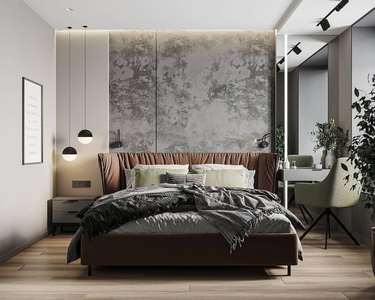 Коричневый в интерьере: варианты применения и 10 лучших цветов-компаньонов (137 фото)